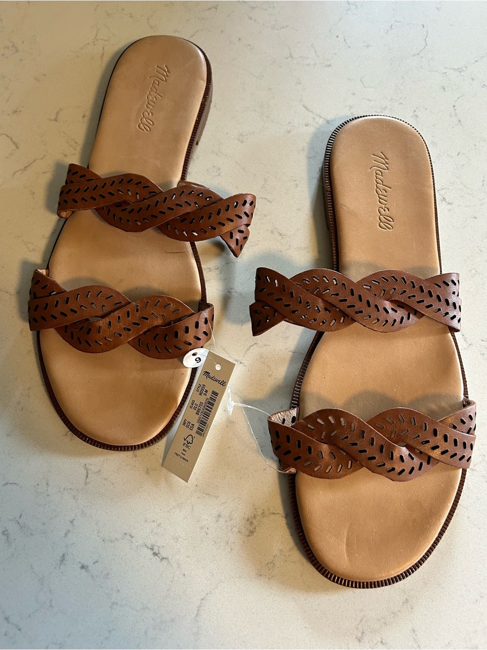 NWT Madewell Cora Leather Slide Sandals - Picture 3 of 12